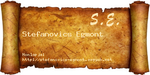 Stefanovics Egmont névjegykártya